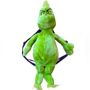 Vtg Dr. Seuss The Grinch Plush Backpack 1998 21”